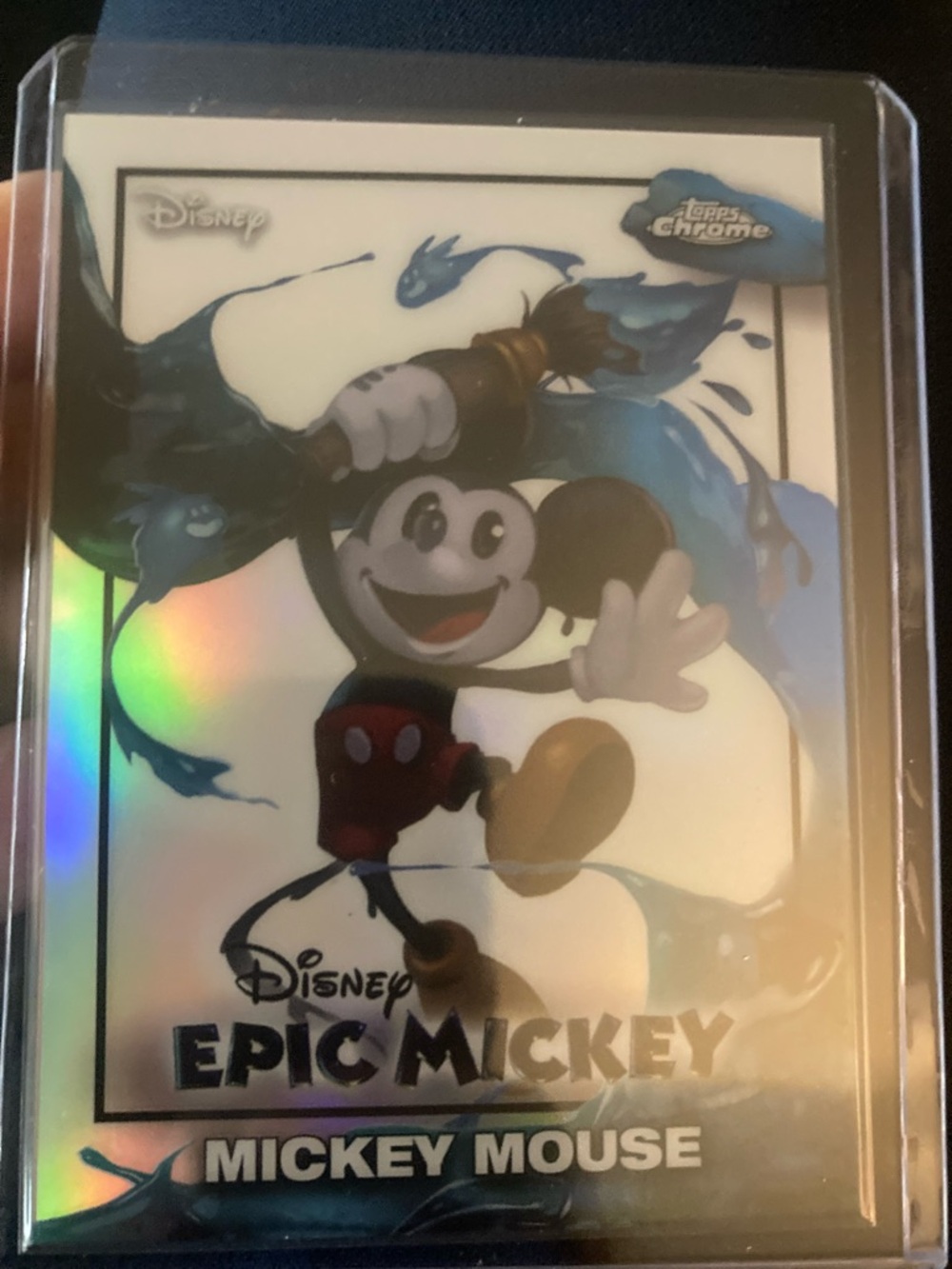 Disney Epic Mickey Holographic Trading Card - Black, White, Blue, Red, Brown